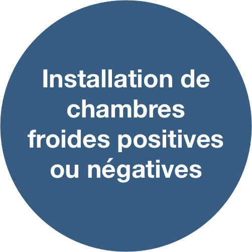 Installation de chambres froides positives ou négatives